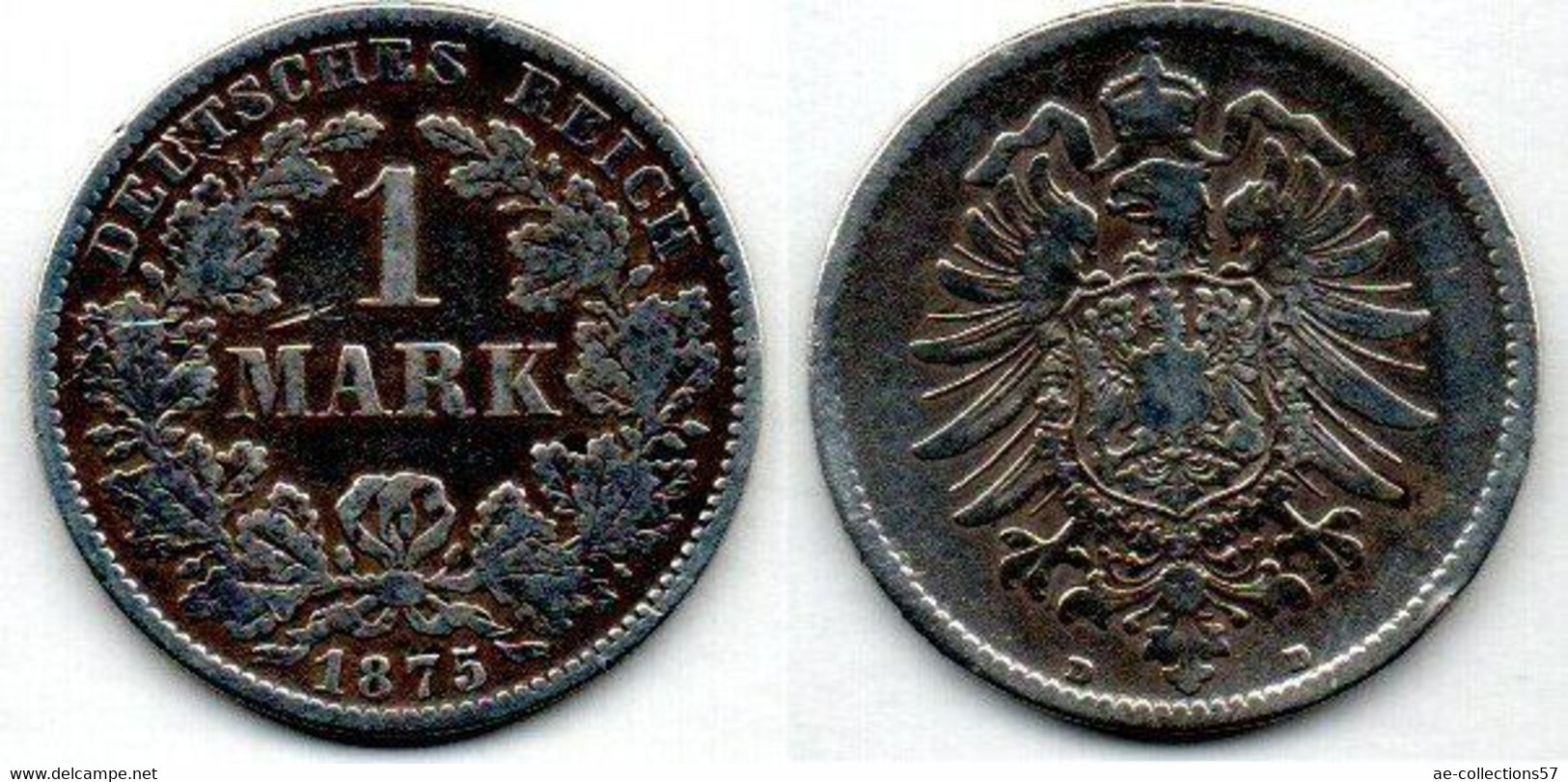 Allemagne - Deutschland - Germany 1 Mark 1875 D TB - 1 Mark
