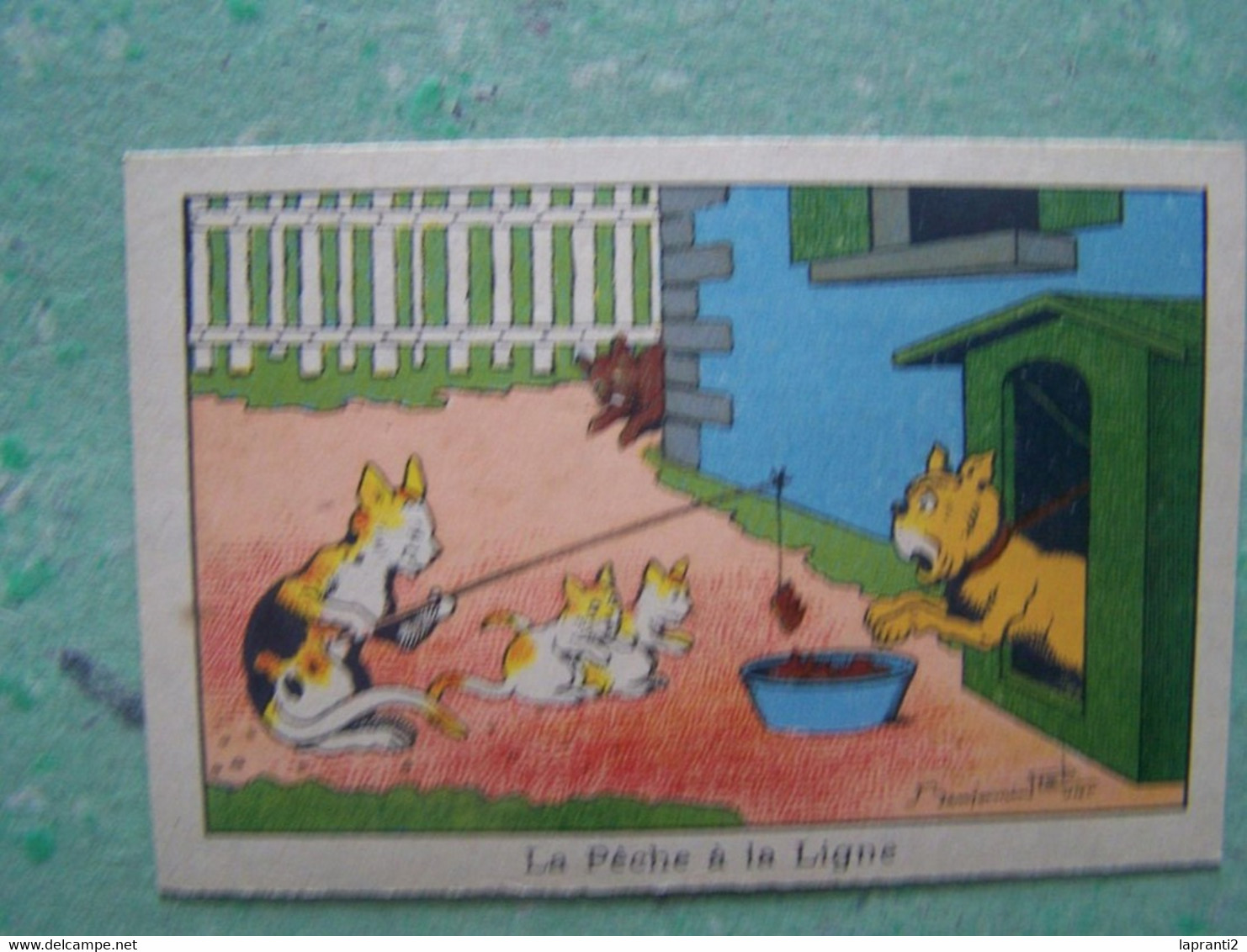 LES ILLUSTRATEURS. BENJAMIN RABIER. LES CHATS. LES CHIENS. "LA PECHE A LA LIGNE" - Rabier, B.