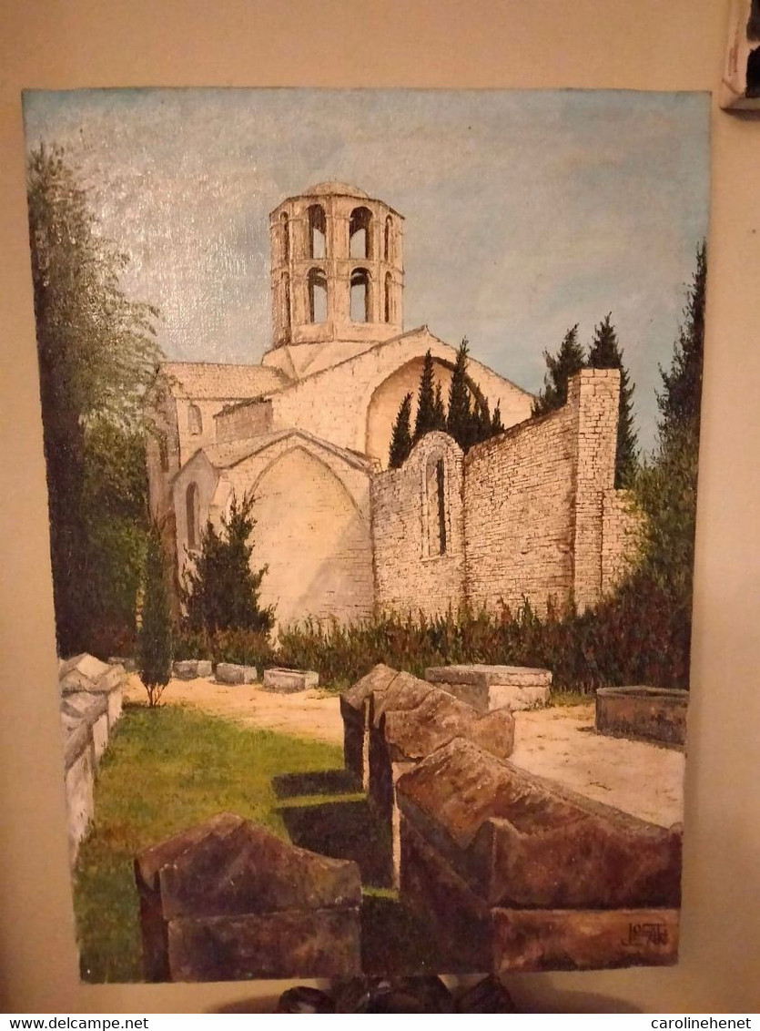 Huile Sur Toile De Provence Années 90 : Les Alyscamps à Arles - Huiles