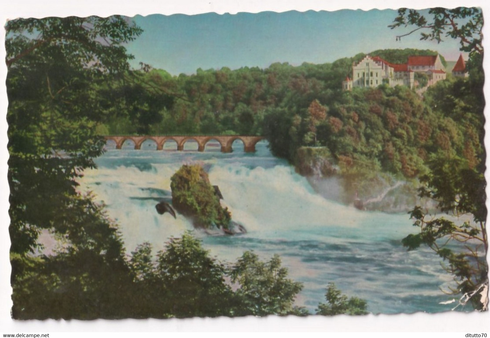 Rheinfall Mit Scloss Laufen - Formato Piccolo Viaggiata Mancante Di Affrancatura – FE170 - Laufen-Uhwiesen 