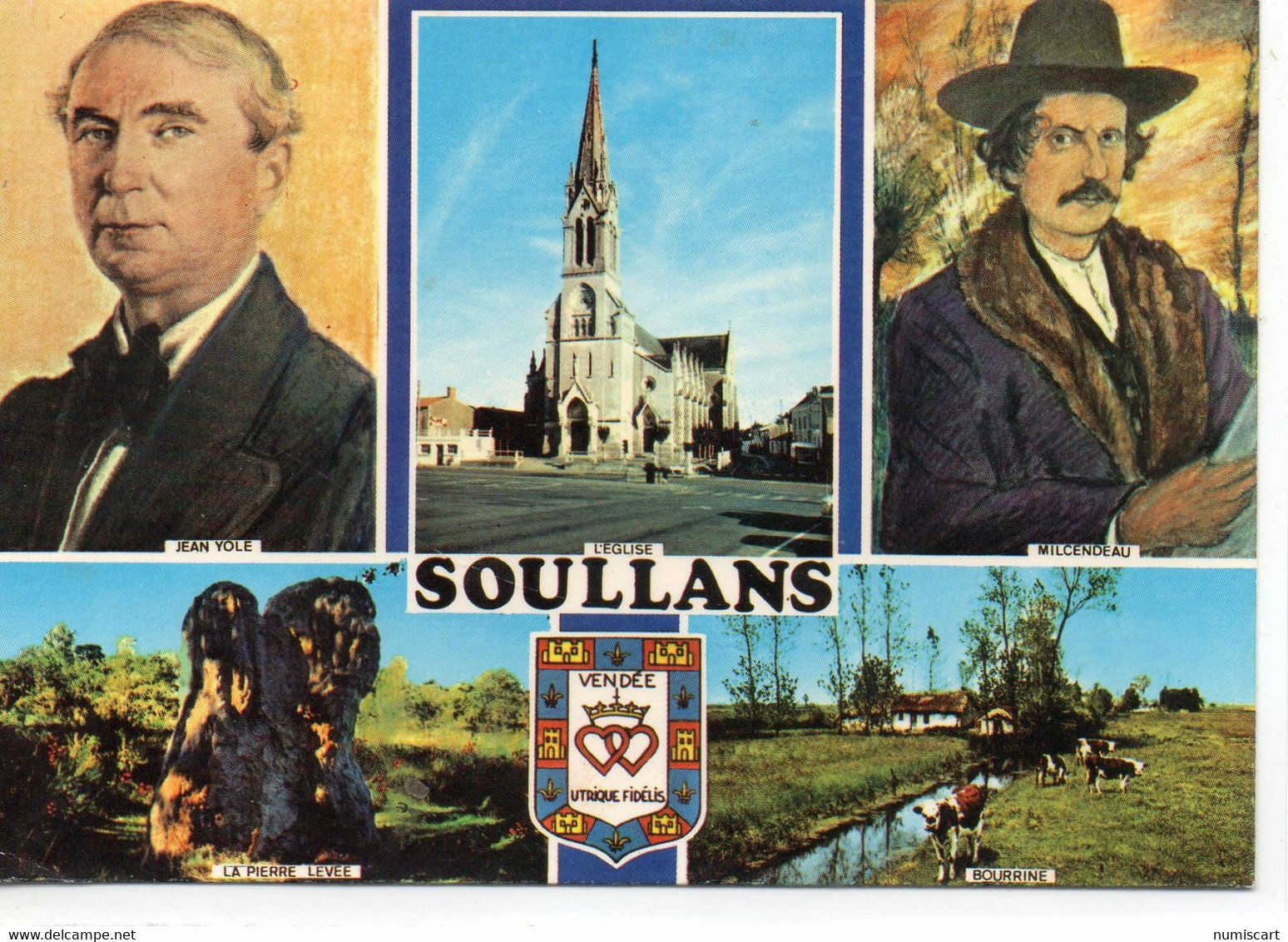 Soulans Multi-vues L'Eglise Jean Yole Ecrivain Poète Micendeau Peintre La Pierre Levée Menhirs Dolmens - Soullans