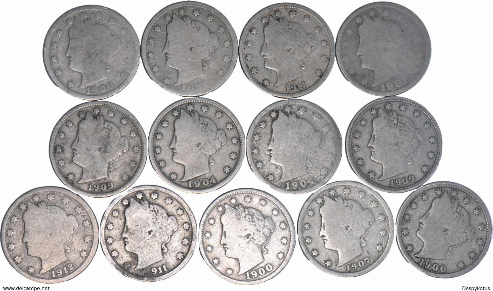 Etats-Unis - Lot De 13 Liberty Nickels - 07-130 - 1883-1913: Liberty (Libertà)