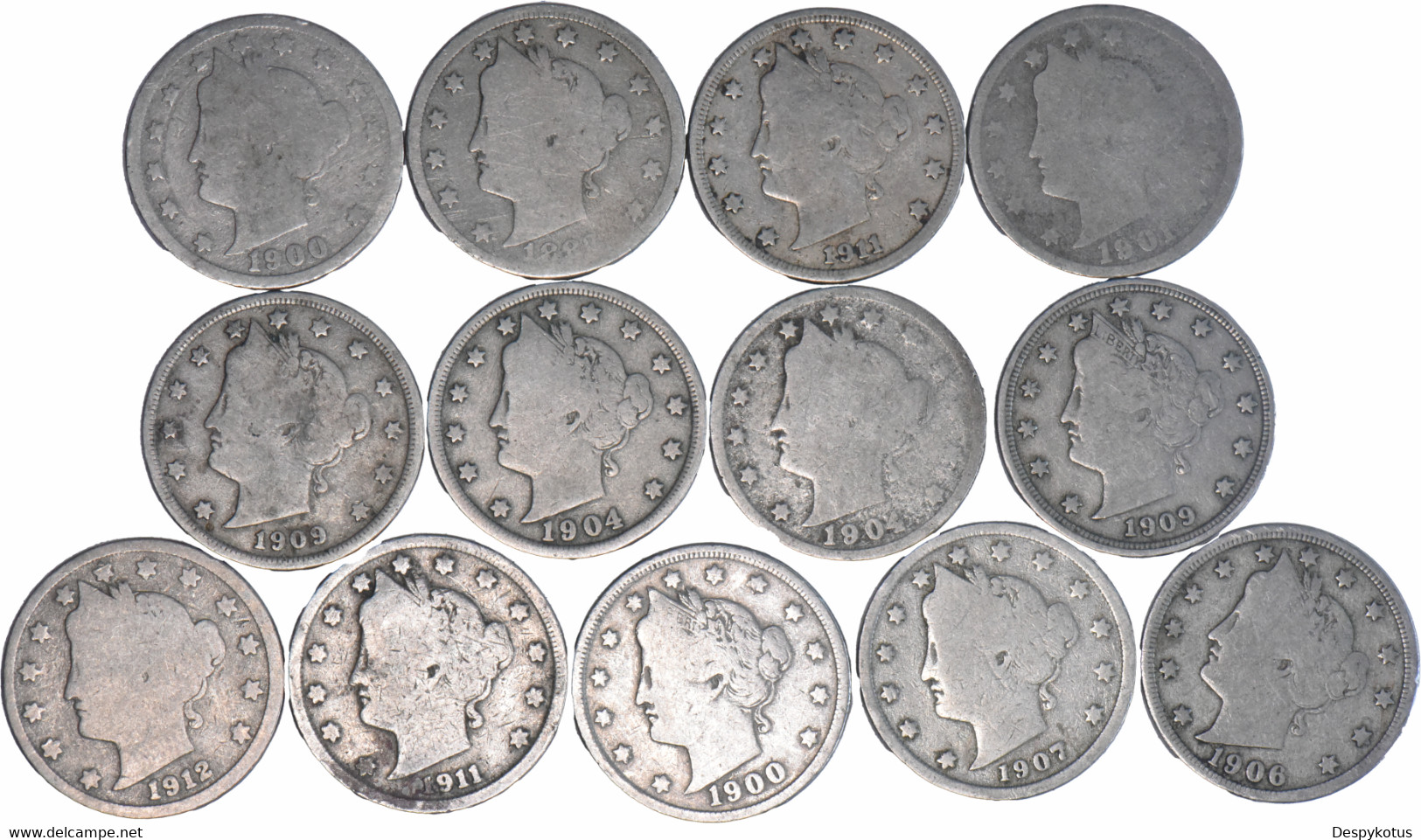 Etats-Unis - Lot De 13 Liberty Nickels - 07-130 - 1883-1913: Liberty