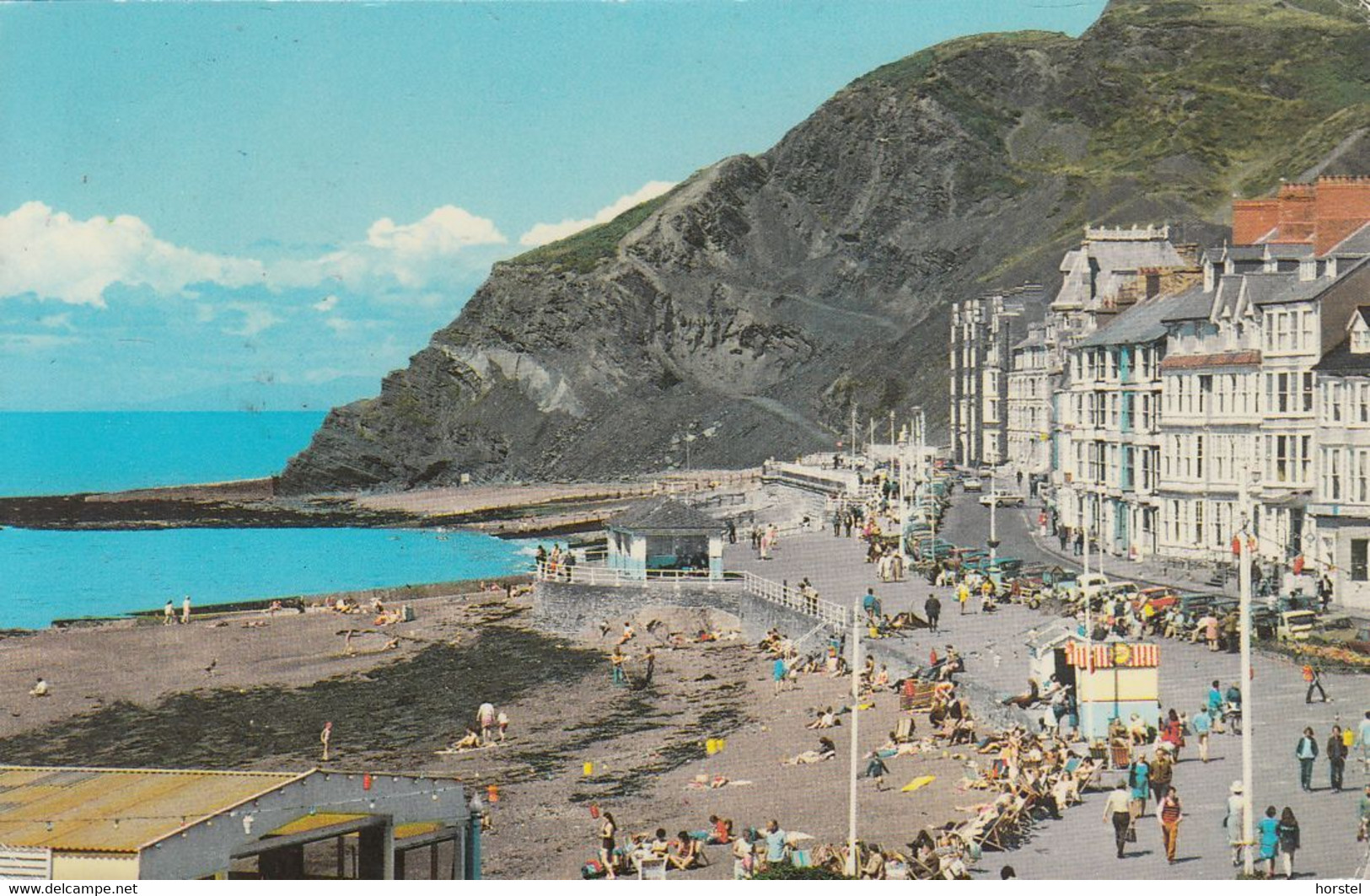 UK - Aberystwyth - Cardigan Bay - Street View - Cars - Stamp 1975 - Cardiganshire