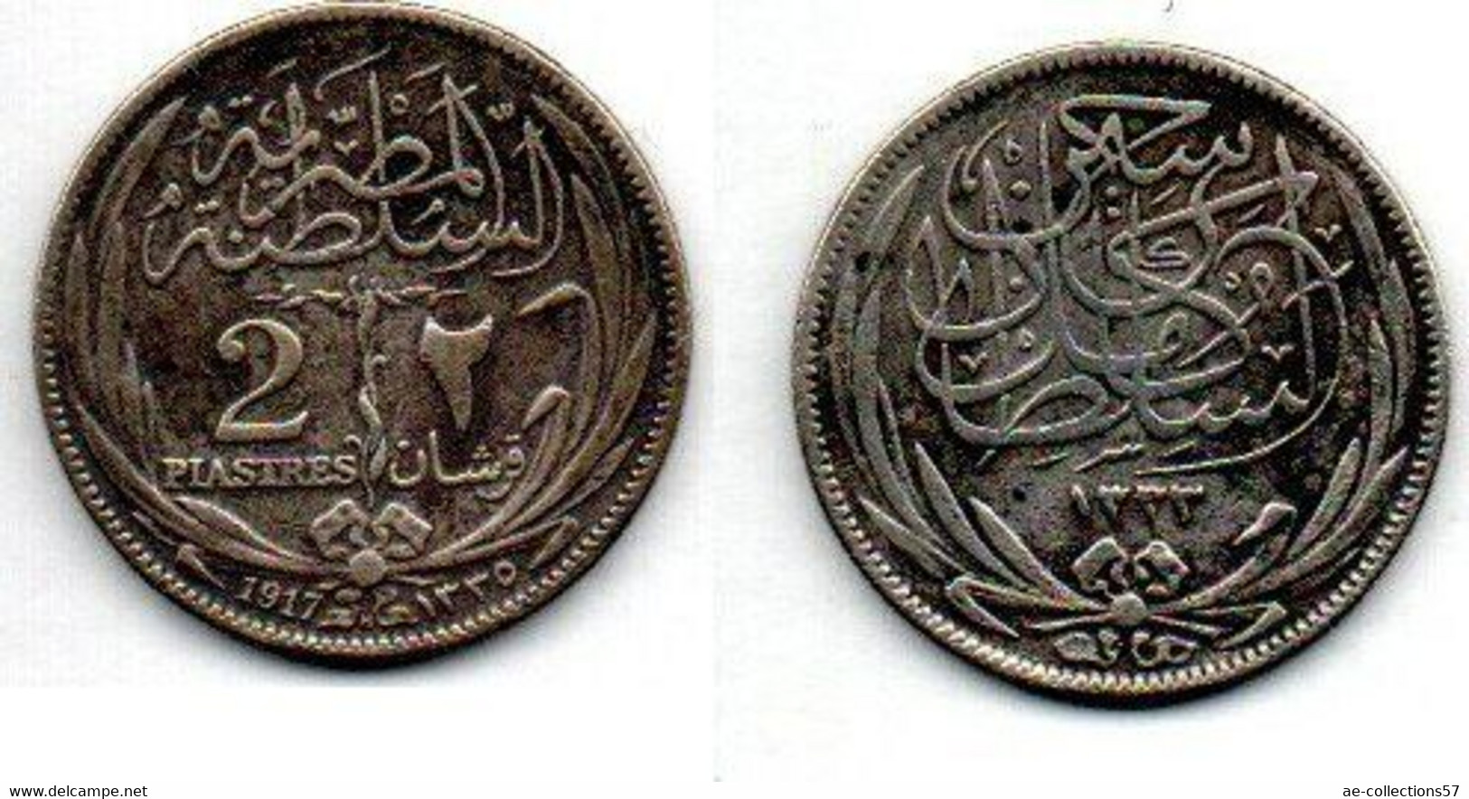 Egypte - Egypt - Egypten 2 Milliemes 1917 TTB - Egypte