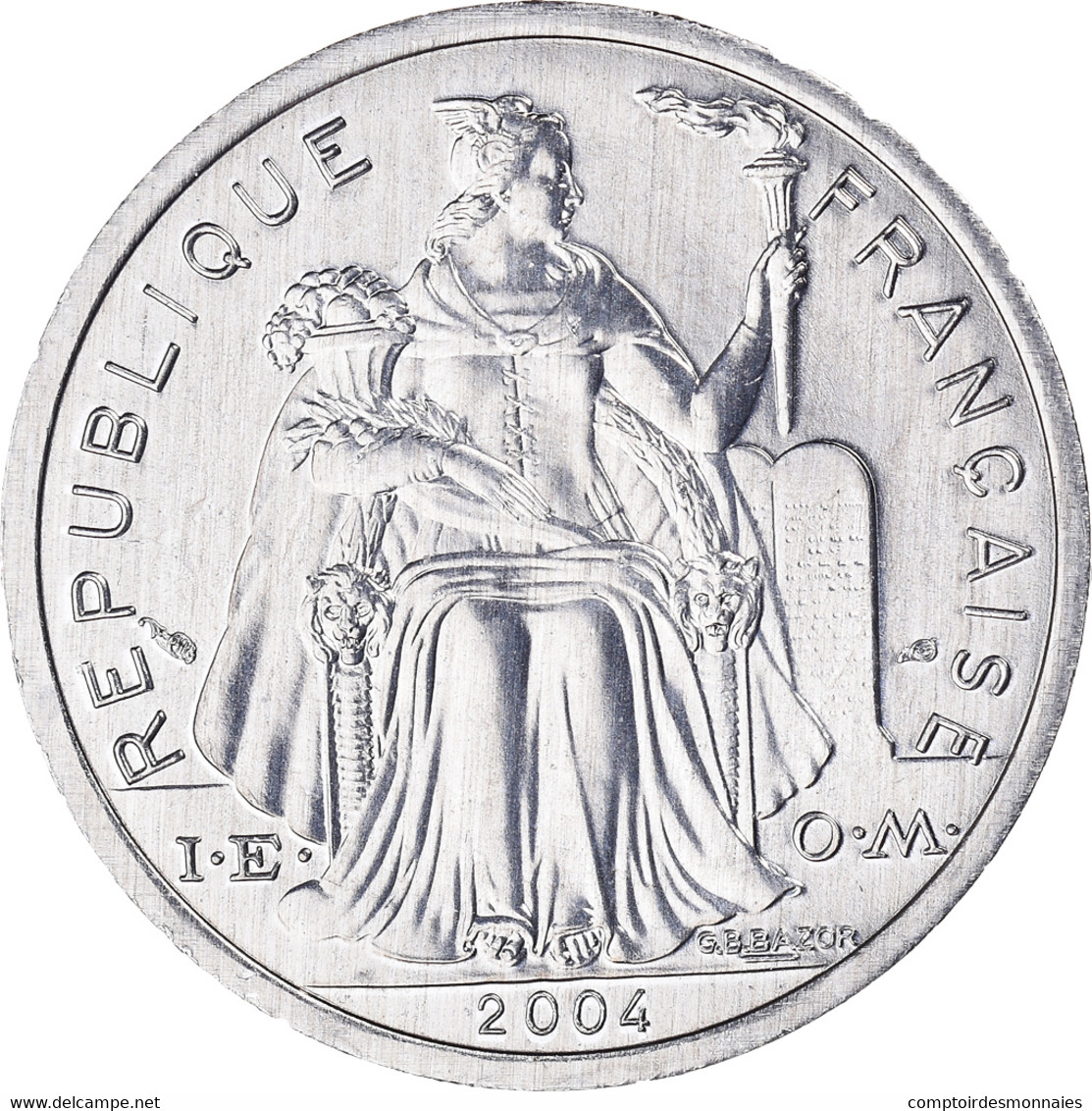 Monnaie, Polynésie Française, 2 Francs, 2004, Paris, SPL+, Aluminium, KM:10 - Frans-Polynesië