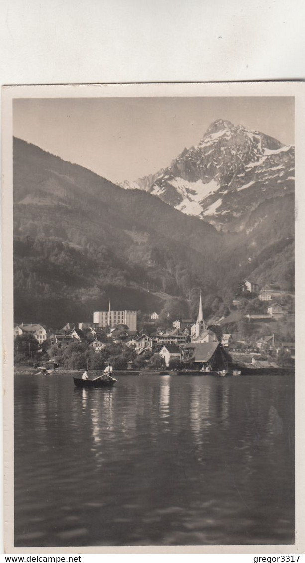 B7186) MÜHLEHORN Mit MÜRTSCHENSTOCK - Gasthof TELL MÜHLEHORN Stempel 1939 ! Ruderboot Kirche Häuser - Mühlehorn