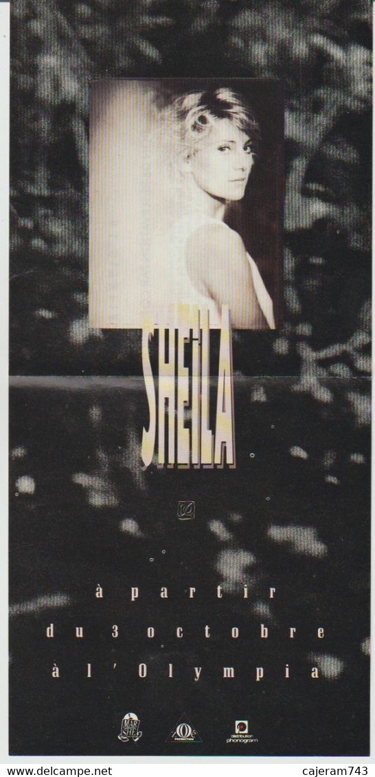 SHEILA - BON De RESERVATION "A L'OLYMPIA" - 10cm X 21cm - NEUF RARE - - Konzertkarten
