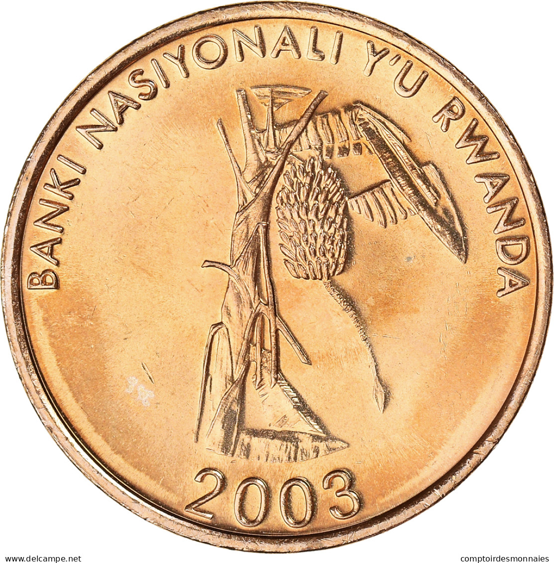 Monnaie, Rwanda, 10 Francs, 2003, SUP, Brass Plated Steel, KM:24 - Rwanda