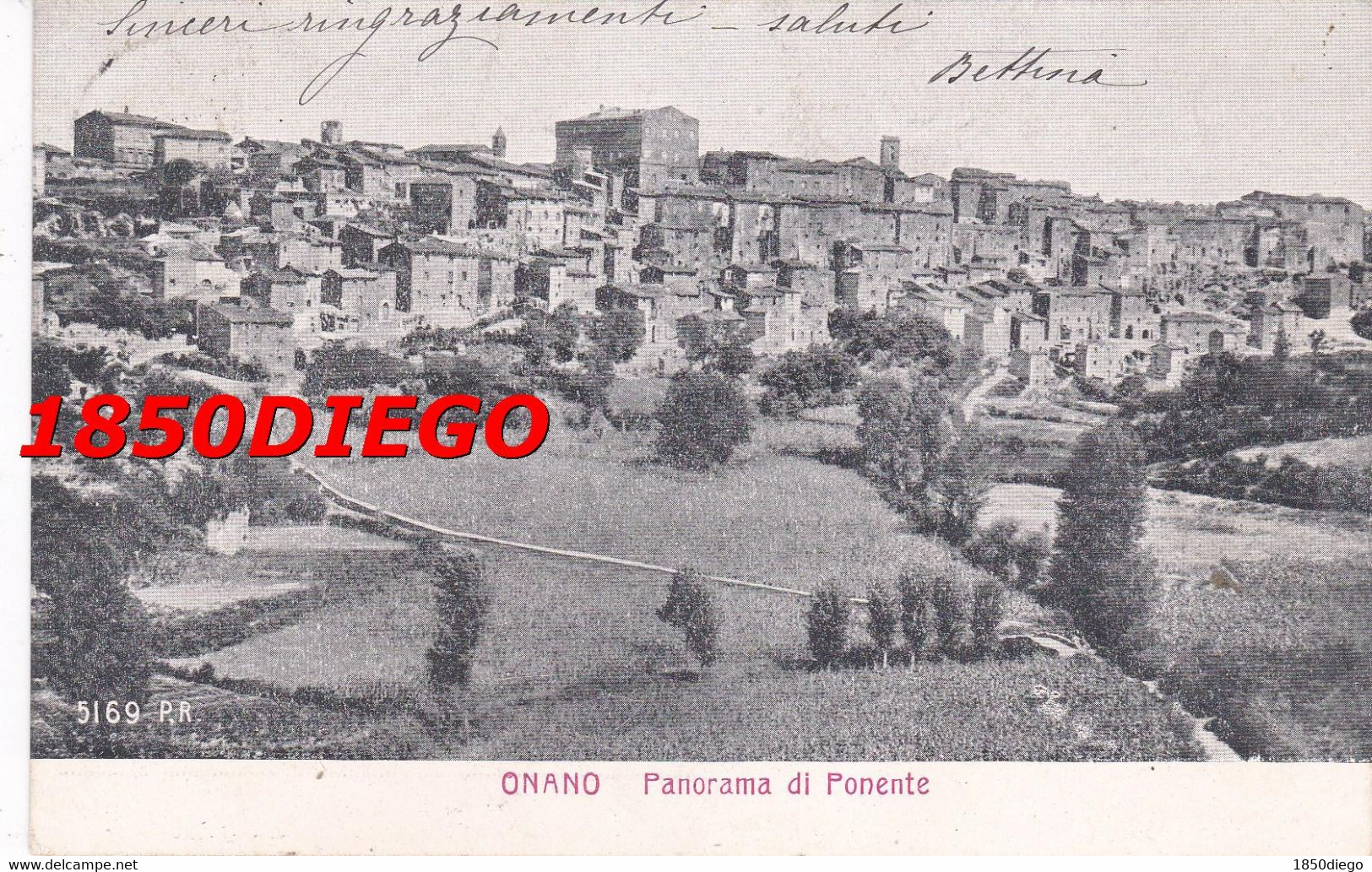 ONANO - PANORAMA DA PONENTE  F/PICCOLO  VIAGGIATA - Viterbo