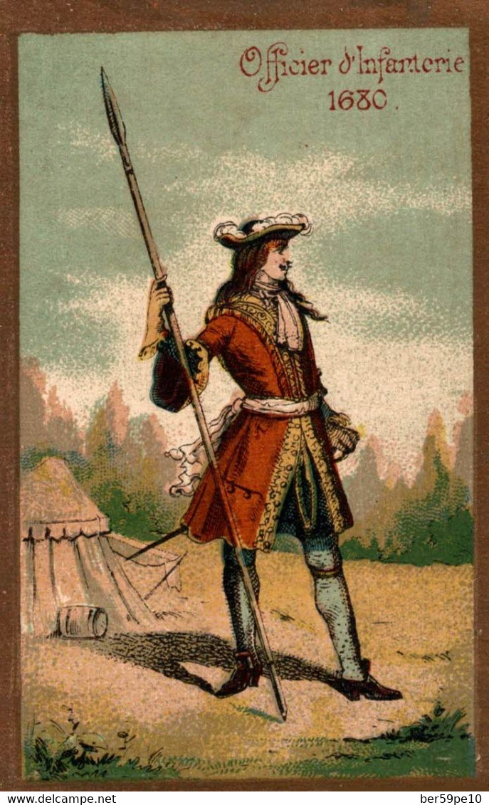 CHROMO SAVON NORMAL CHAUVET & Cie MARSEILLE OFFICIER D'INFANTERIE 1680 - Autres & Non Classés