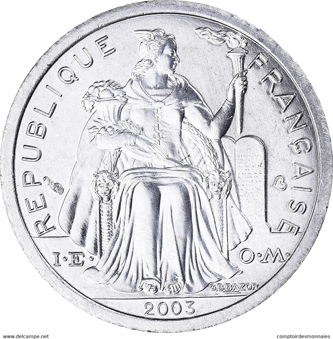 Monnaie, Polynésie Française, Franc, 2003, Paris, SPL+, Aluminium, KM:11 - Frans-Polynesië