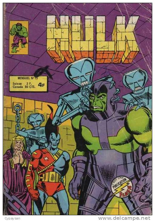 HULK N° 13 BE AREDIT PUBLICATION FLASH 10-1978 - Hulk