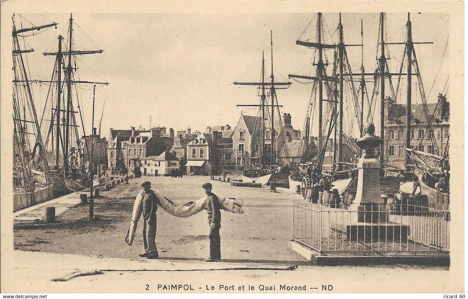 Cpa Paimpol, Le Port Et Le Quai Morand, Voiliers - Paimpol