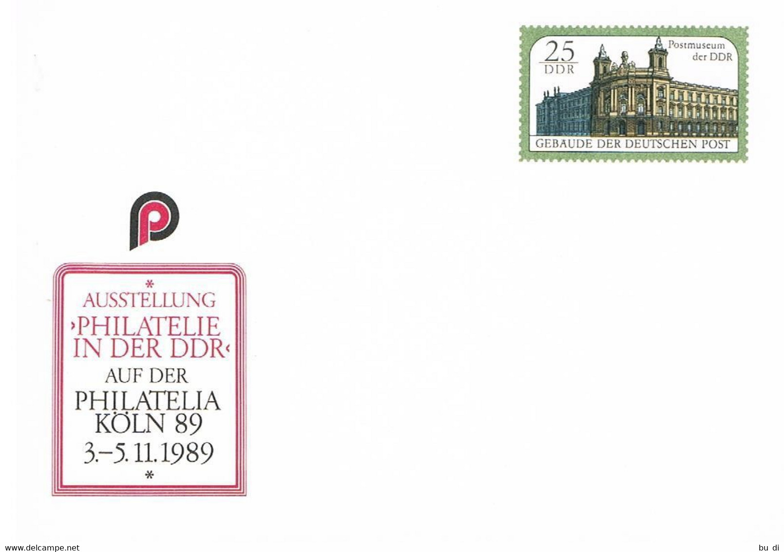 DDR Ganzsachenkarte Stationary 1989 - Philatelia Köln - Postfrisch - Cartes Postales - Neuves