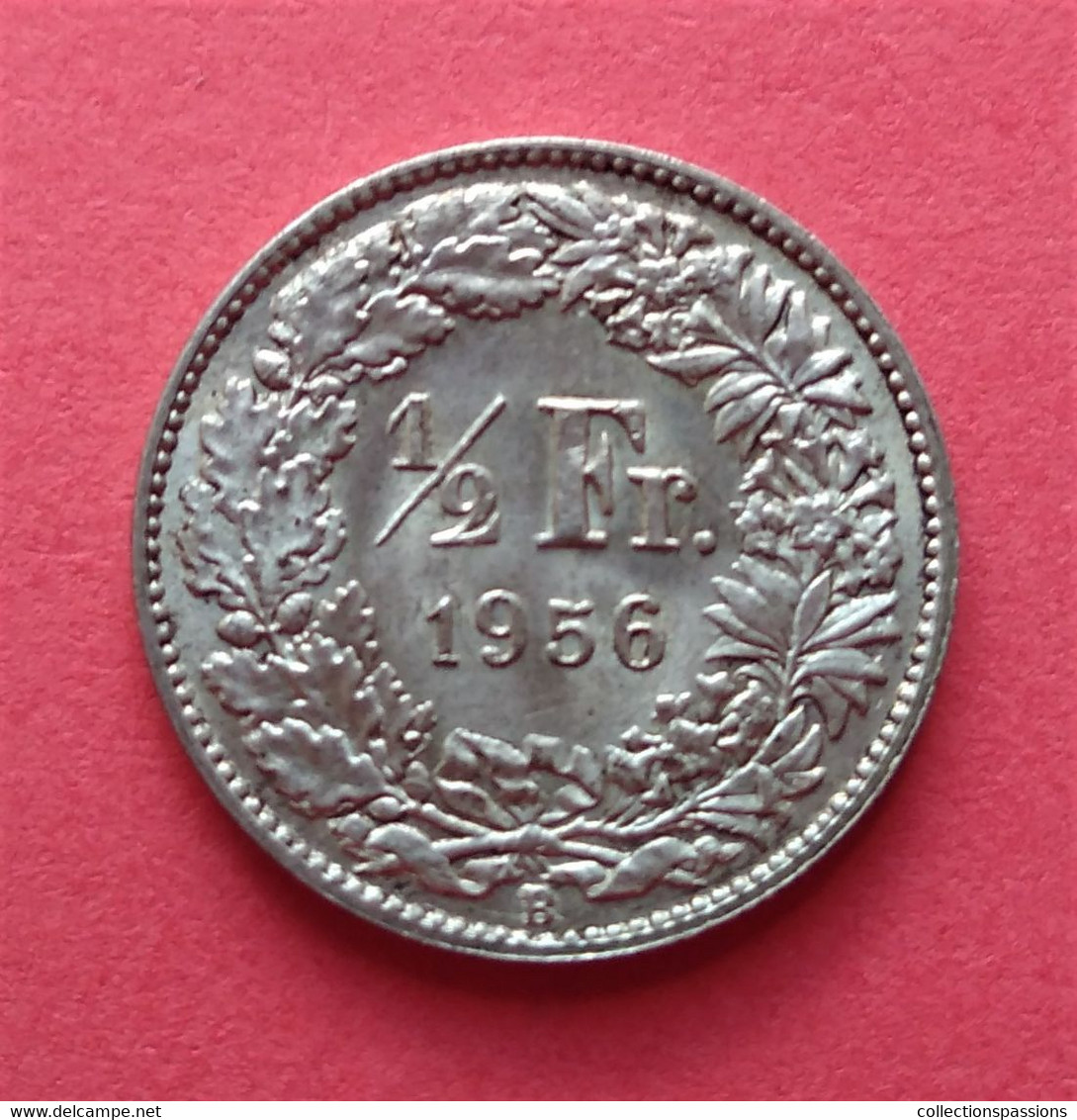 - SUISSE - 1/2 Franc - 1956 - Argent - 1/2 Franken