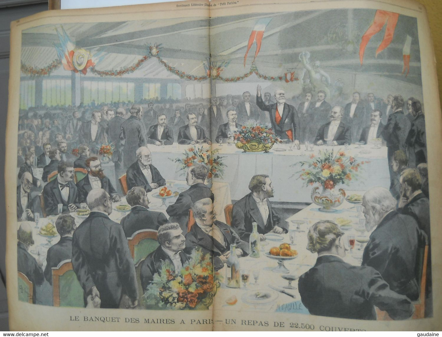 LE PETIT PARISIEN N°608 –30 SEPTEMBRE 1900 - GRANDE MANOEUVRE D’AMILLY - BANQUET DES MAIRES  PARIS - CYCLONE EN AMERIQUE - Le Petit Parisien