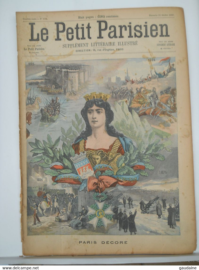 LE PETIT PARISIEN N°611 – 21 OCTOBRE 1900 – PARIS DÉCORÉ – SAUVETAGE SUR LA COTE DE BRETAGNE - Le Petit Parisien