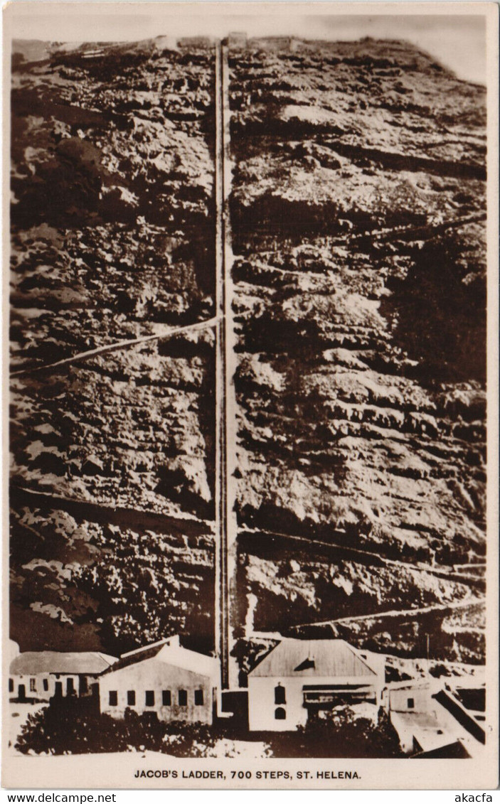 PC SAINT HELENA, JACOB'S LADDER, Vintage REAL PHOTO Postcard (b44195) - Saint Helena Island
