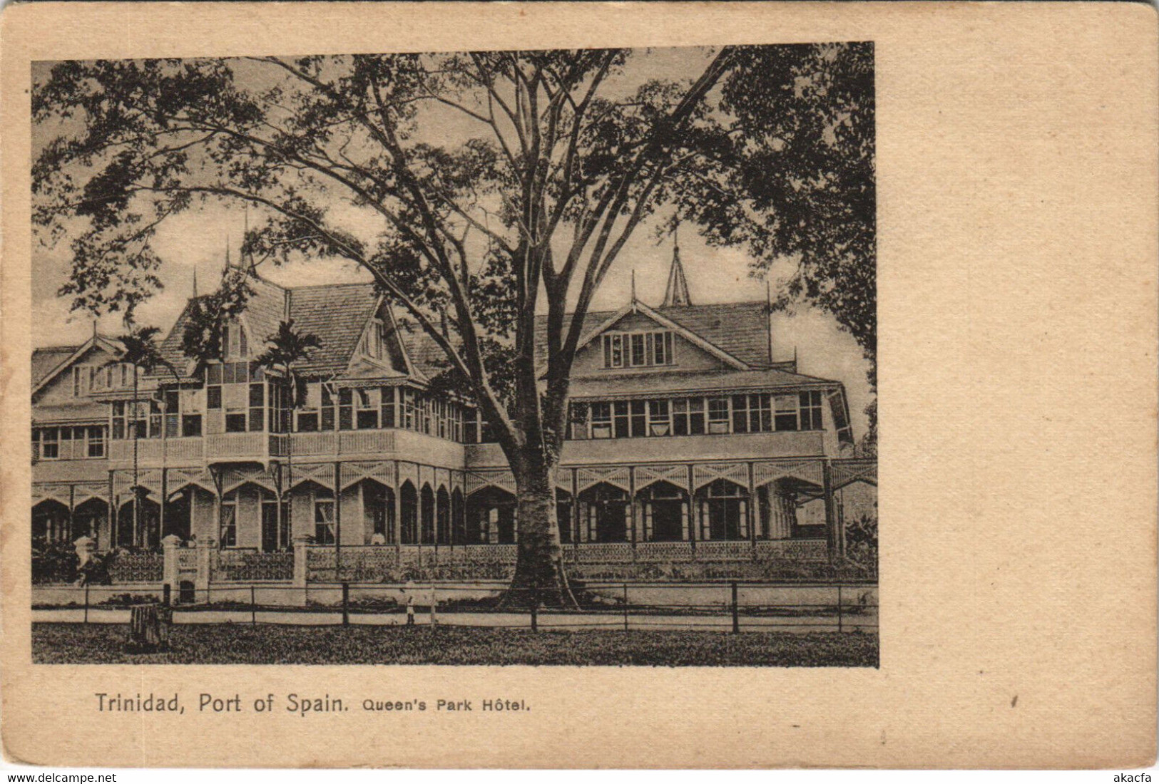 PC TRINIDAD, PORT OF SPAIN, QUEEN'S PARK HOTEL, Vintage Postcard (b44158) - Trinidad