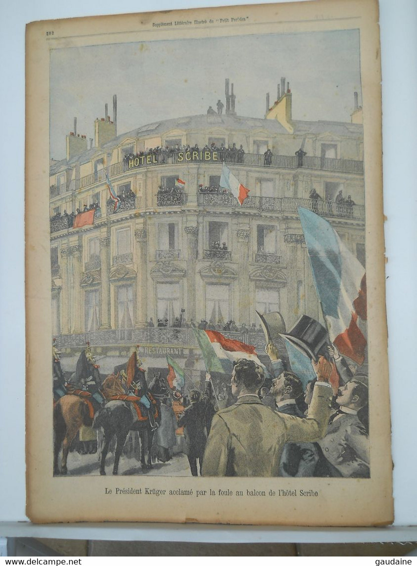 LE PETIT PARISIEN N°618 – 9 DECEMBRE 1900 – PRESIDENT KRUGER – HOTEL SCRIBE - Le Petit Parisien