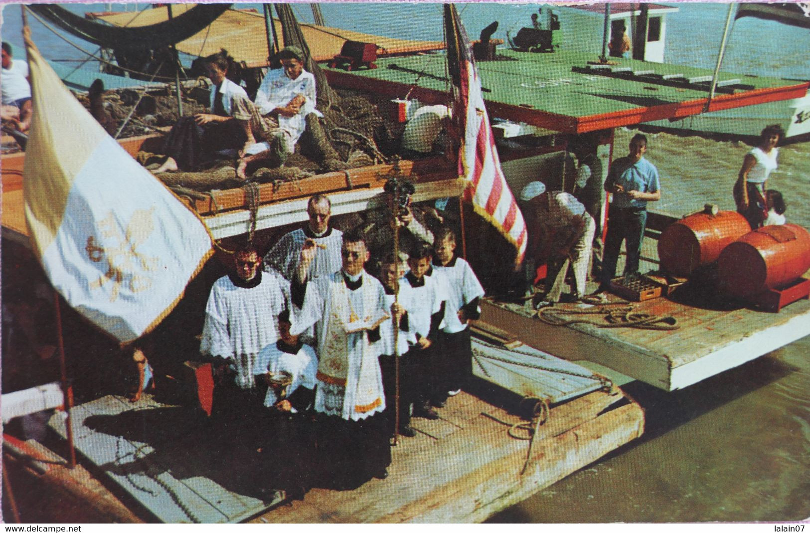C. P. A. : U.S.A. : Mississippi : The Opening Of The Famous BILOXI SHRIMP SEASON, Blessing Shrimp Fleet - Autres & Non Classés