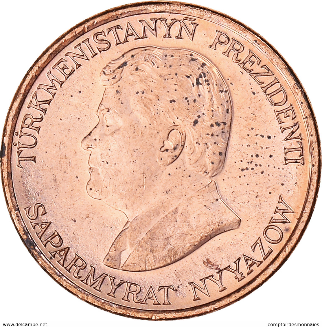 Monnaie, Turkmanistan, Tenge, 1993, TTB, Cuivre Plaqué Acier, KM:1 - Turkmenistan