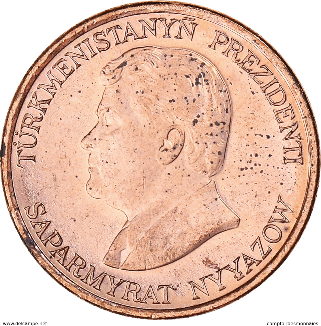 Monnaie, Turkmanistan, Tenge, 1993, TTB, Cuivre Plaqué Acier, KM:1 - Turkménistan