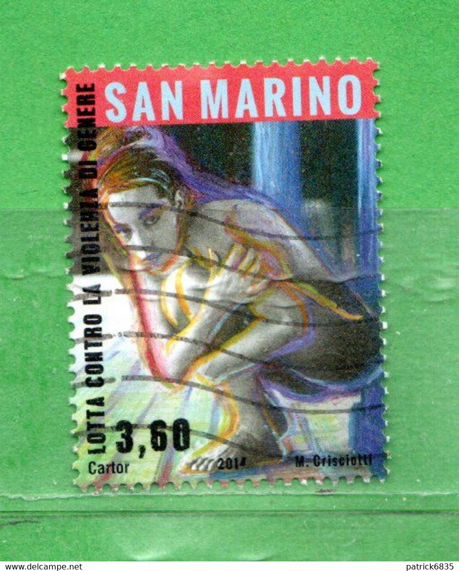 S.Marino ° 2014 - Lotta Contro La Violenza Di Genere. € 3,60 Unif. 2432.  Usato - Oblitérés
