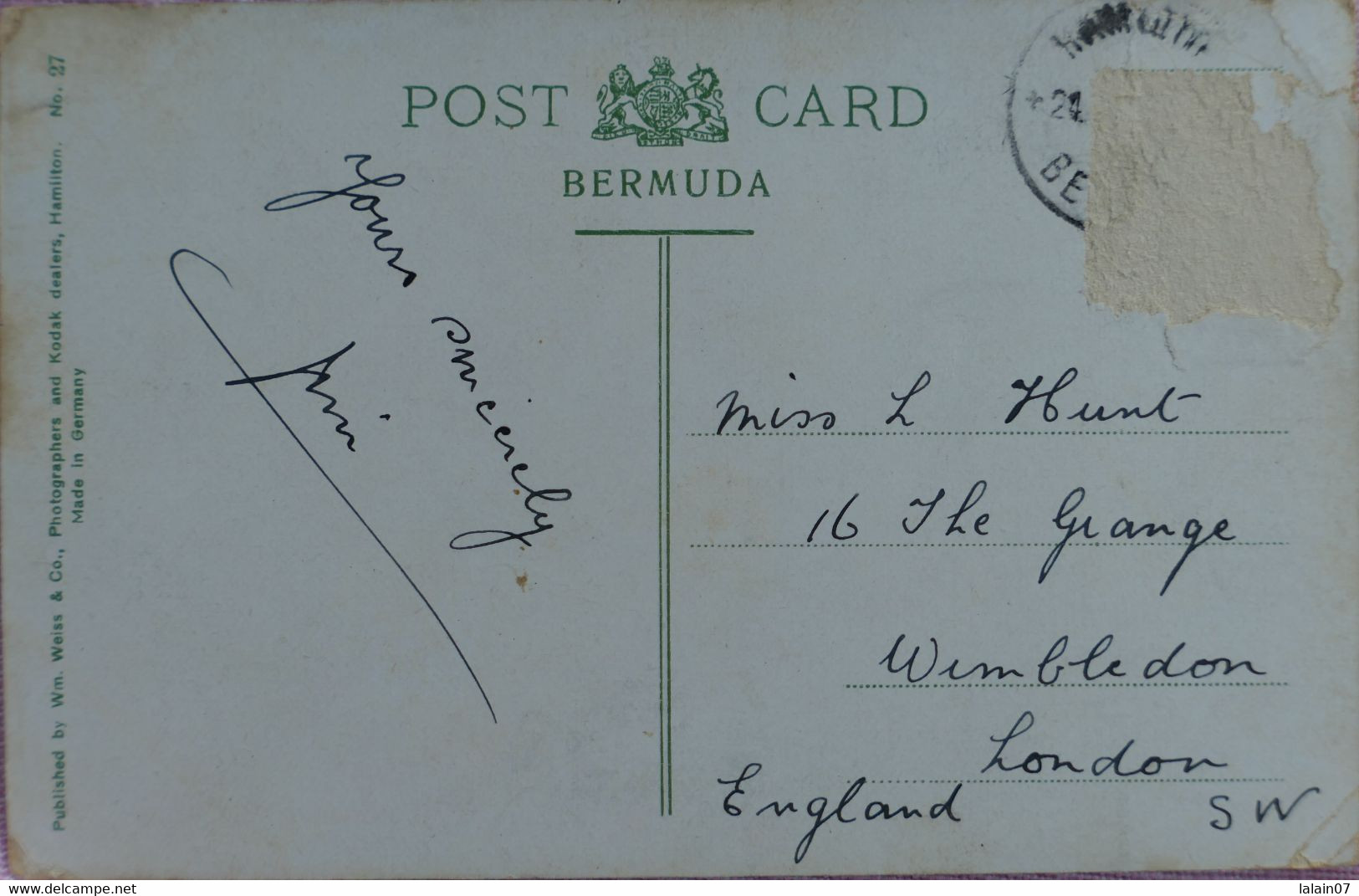 Carte Postale : BERMUDA : Somerset Bridge, In 1912 - Bermuda