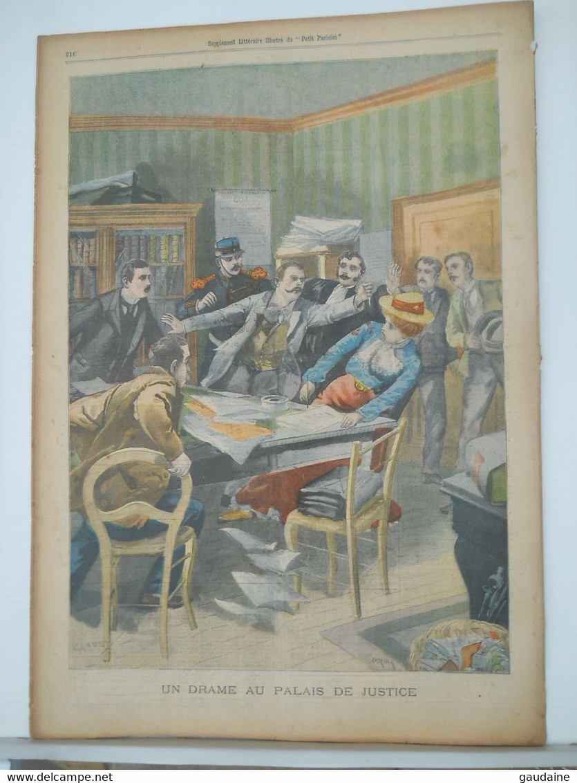 LE PETIT PARISIEN N°648 - 7 JUILLET 1901 – BAPTÊME D’ANASTASIA A LA COUR DE RUSSIE – DRAME AU PALAIS DE JUSTICE - Le Petit Parisien