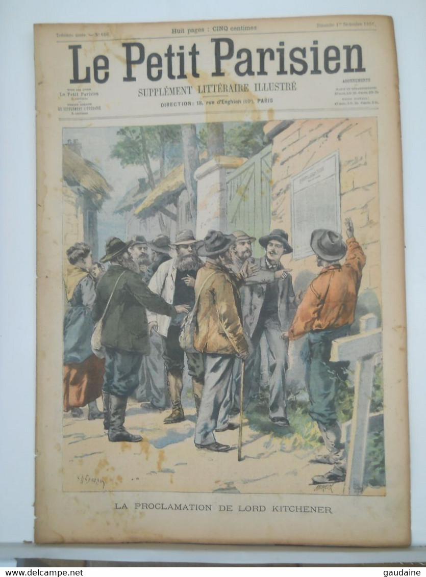 LE PETIT PARISIEN N°656 - 1 SEPTEMBRE 1901 - PROCLAMATION DE LORD KITCHENER - ROMANOV – ECOLE DE SAINT-CYR – MILITAIRE - Le Petit Parisien