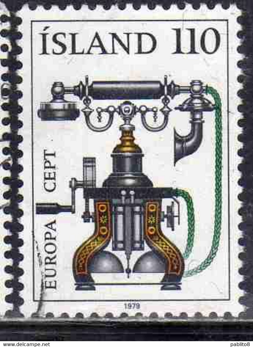 ISLANDA ICELAND ISLANDE ISLAND 1979 EUROPA CEPT UNITED TELEPHONE C. 1900 110k USED USATO OBLITERE' - Oblitérés