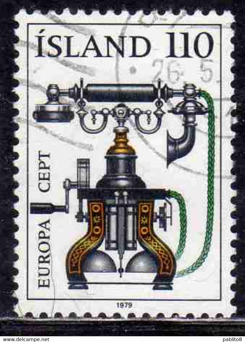 ISLANDA ICELAND ISLANDE ISLAND 1979 EUROPA CEPT UNITED TELEPHONE C. 1900 110k USED USATO OBLITERE' - Oblitérés