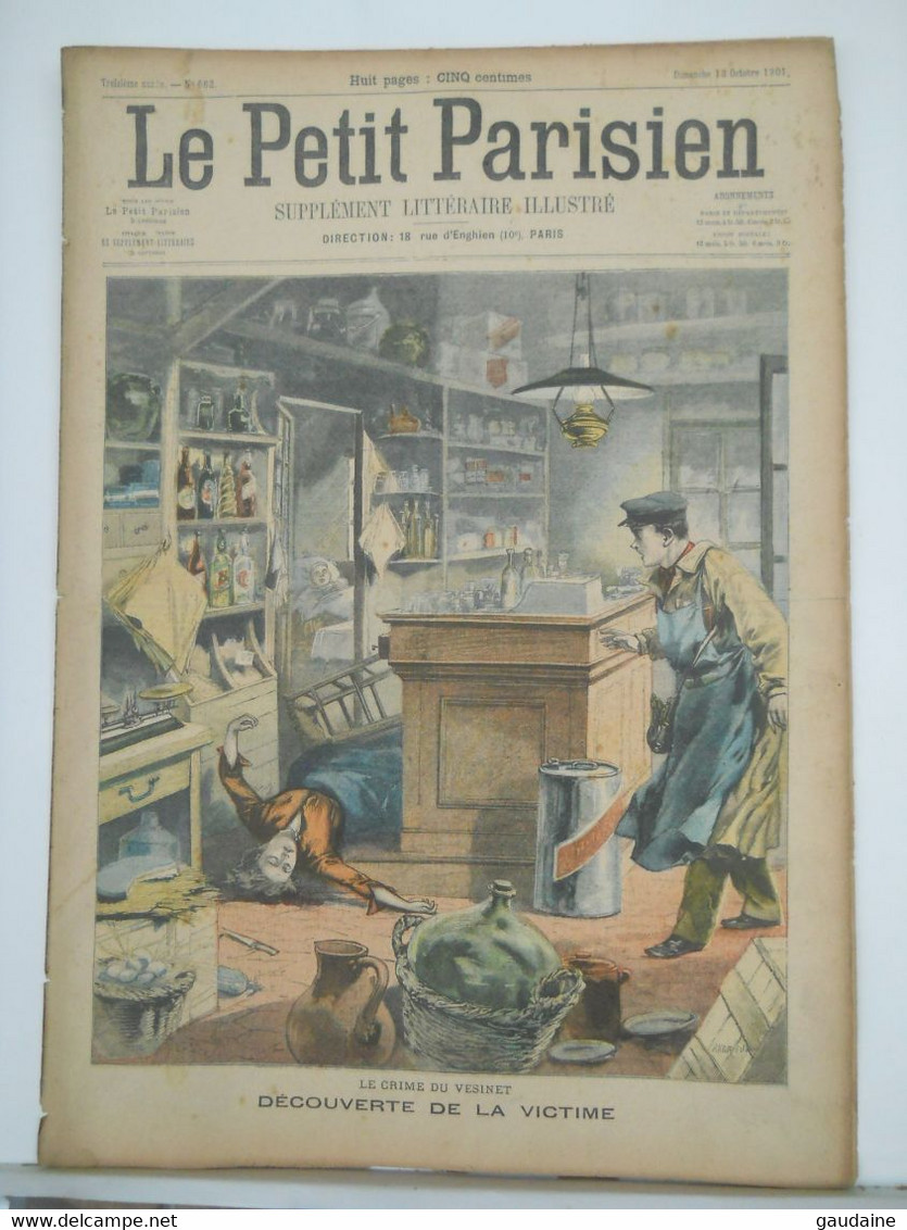 LE PETIT PARISIEN N°662 - 13 OCTOBRE 1901 – CRIME DU VESINET – MILITAIRE AUX MANŒUVRES DU  FORT DE FRESNES - Le Petit Parisien