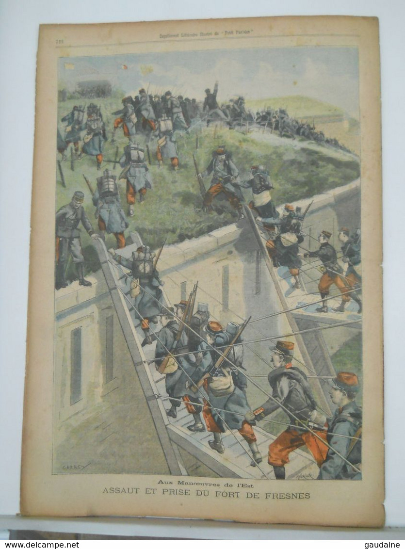 LE PETIT PARISIEN N°662 - 13 OCTOBRE 1901 – CRIME DU VESINET – MILITAIRE AUX MANŒUVRES DU  FORT DE FRESNES - Le Petit Parisien