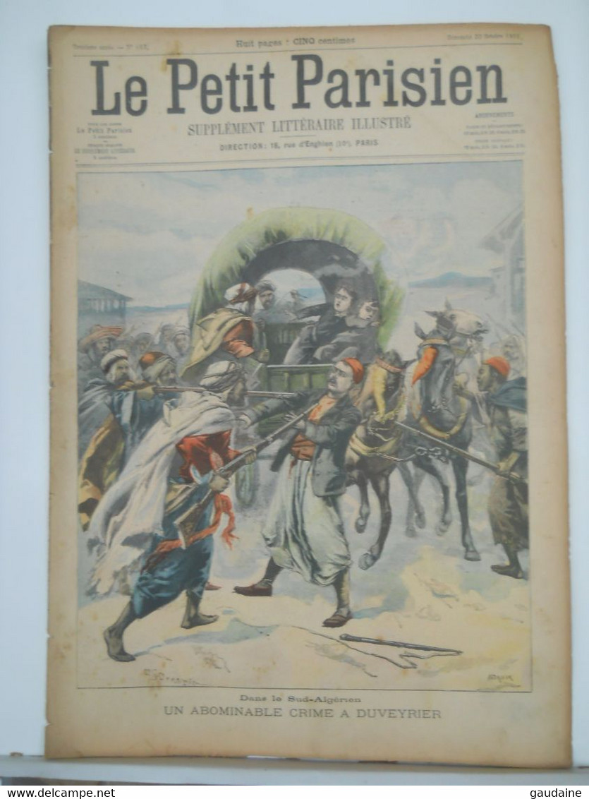 LE PETIT PARISIEN N°663 - 20 OCTOBRE 1901 – CRIME A DUVEYRIER EN ALGERIE – ETAT UNIS, NEGRES LYNCHES A SHELBYVILLE - Le Petit Parisien