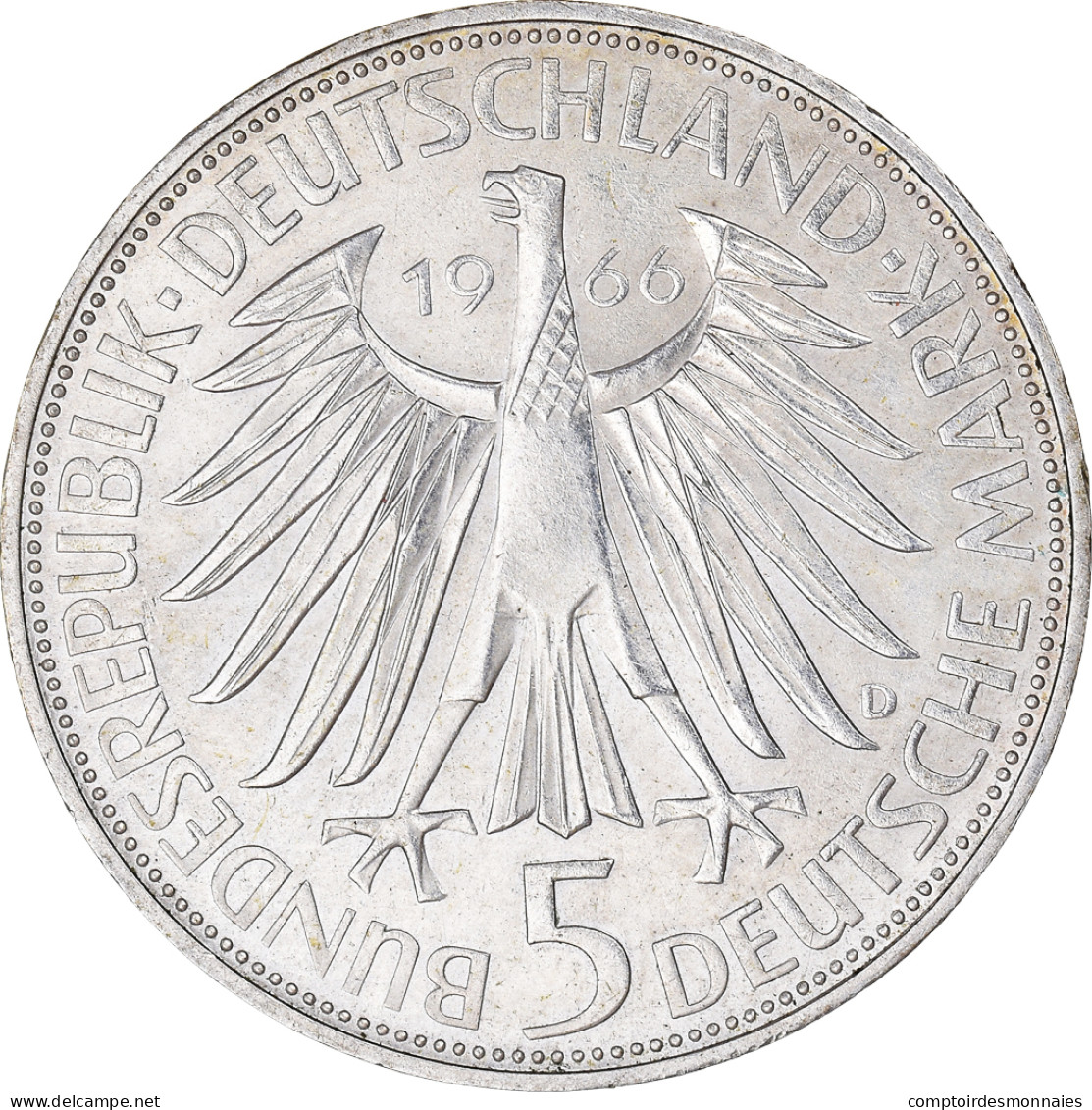 Monnaie, République Fédérale Allemande, 5 Mark, 1966, Munich, Germany, TTB+ - Conmemorativas