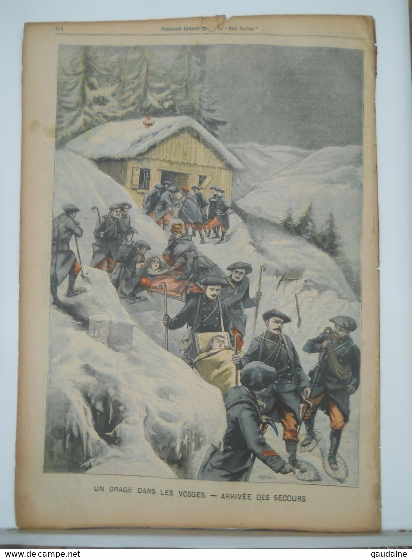 LE PETIT PARISIEN N°673 -29 DECEMBRE 1901 – CAMBRIOLEUR TUE PAR UN GARDE A PARIS – ORAGE DANS LES VOSGES - Le Petit Parisien