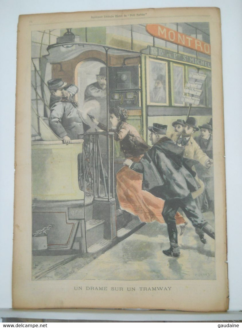 LE PETIT PARISIEN N°676 - 19 JANVIER 1902 – MALFAITEURS PRIS DANS UN MARAIS PRES DE BORDEAUX – DRAME SUR UN TRAMWAY - Le Petit Parisien