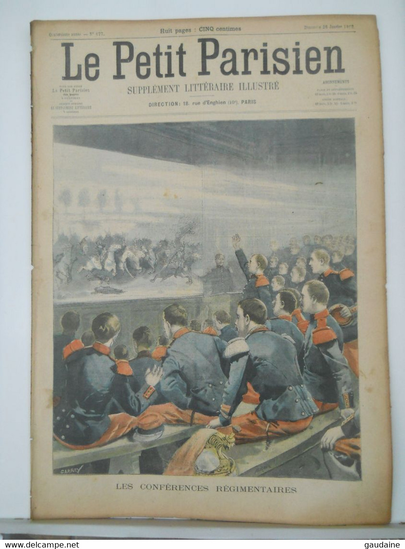 LE PETIT PARISIEN N°677 - 26 JANVIER 1902 – MILITAIRE CONFERENCES REGIMENTAIRES – DRAME CONJUGAL A SAINT-ETIENNE - Le Petit Parisien