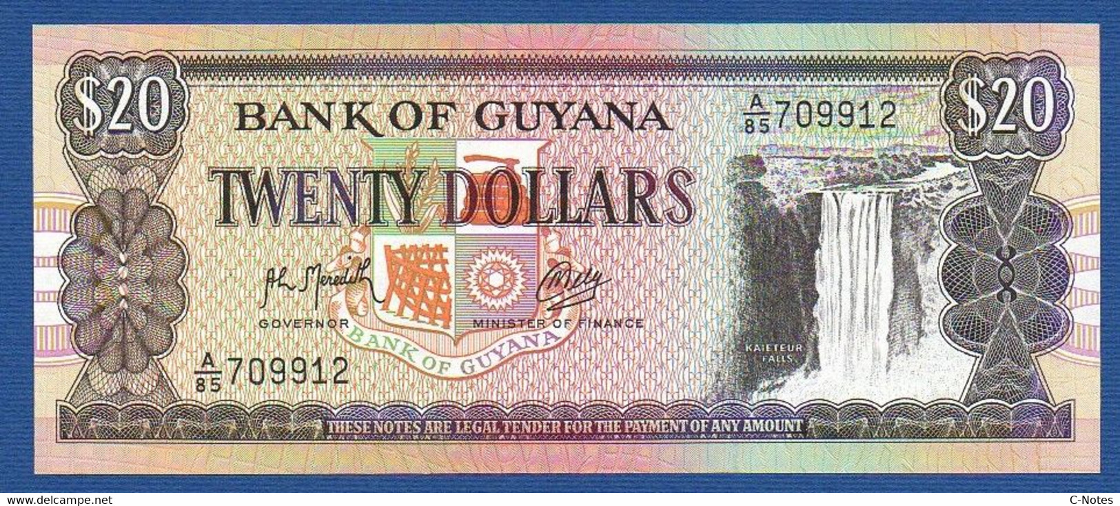 GUYANA - P.27(2) – 20 Dollars ND (1989) UNC Serie A/85 709912 - Guyana