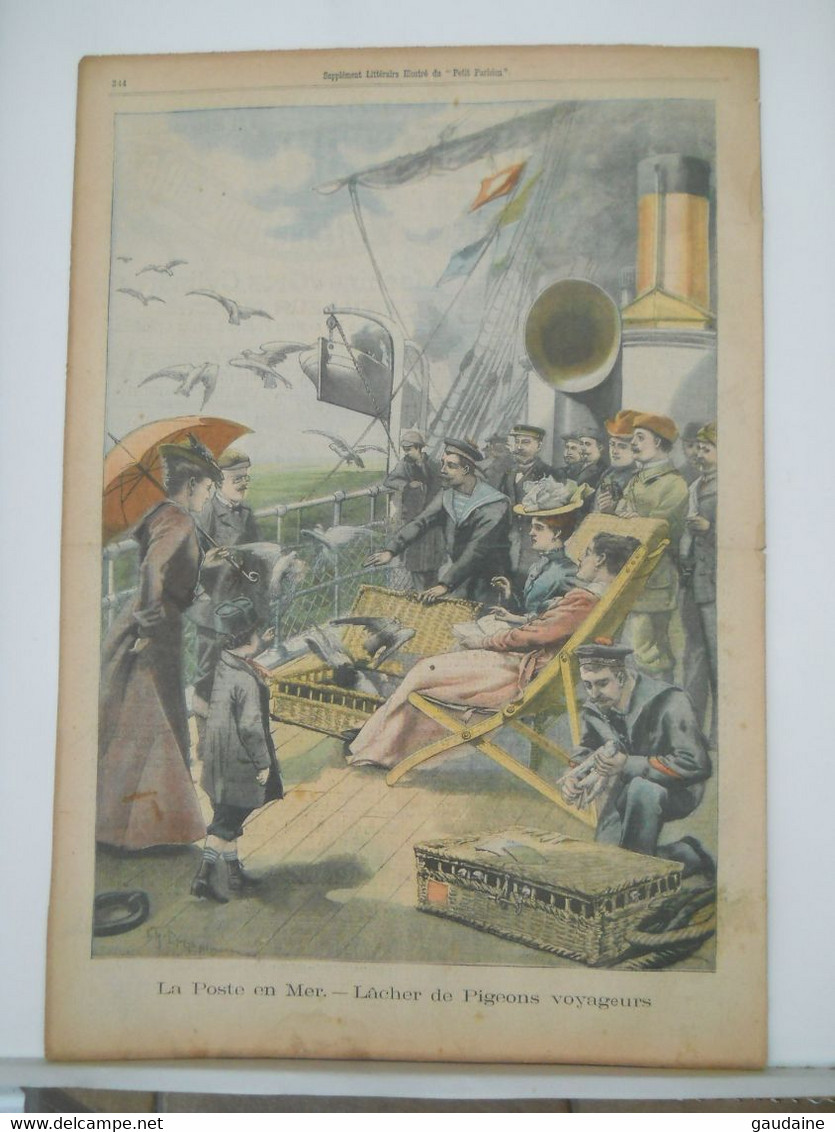 LE PETIT PARISIEN N°716 - 26 OCTOBRE 1902 – DECORATION CHEMIN DE FER – POSTE EN MER, PIGEONS VOYAGEURS - Le Petit Parisien