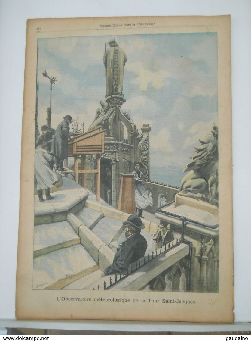 LE PETIT PARISIEN N°721 - 30 NOVEMBRE 1902 – BRUXELLES, ATTENTAT CONTRE LEOPOLD II – OBSERVATOIRE TOUR SAINT-JACQUES - Le Petit Parisien