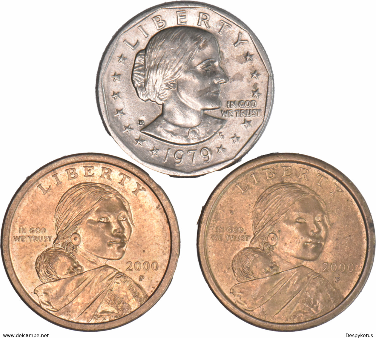Etats-Unis - Lot De 3 X One Dollar Susan B Anthony And Native Americans - 07-132 - Unclassified
