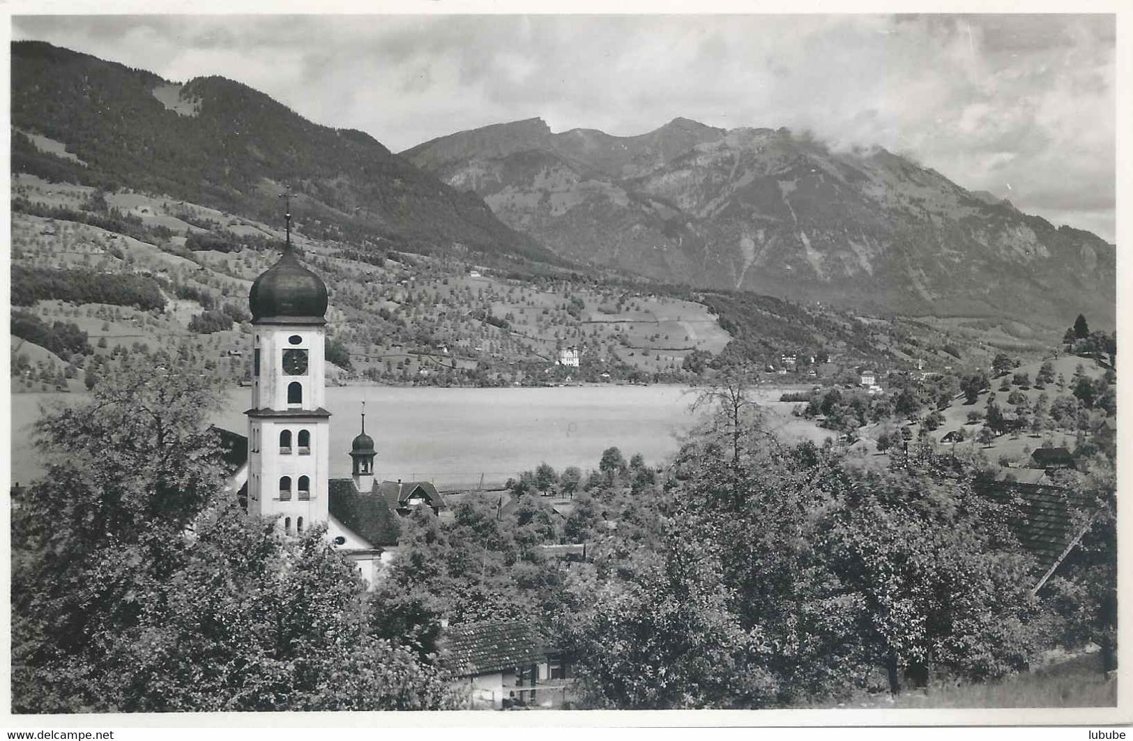 Sachseln - Kirche Mit Sarnersee Und Pilatus        Ca. 1940 - Sachseln