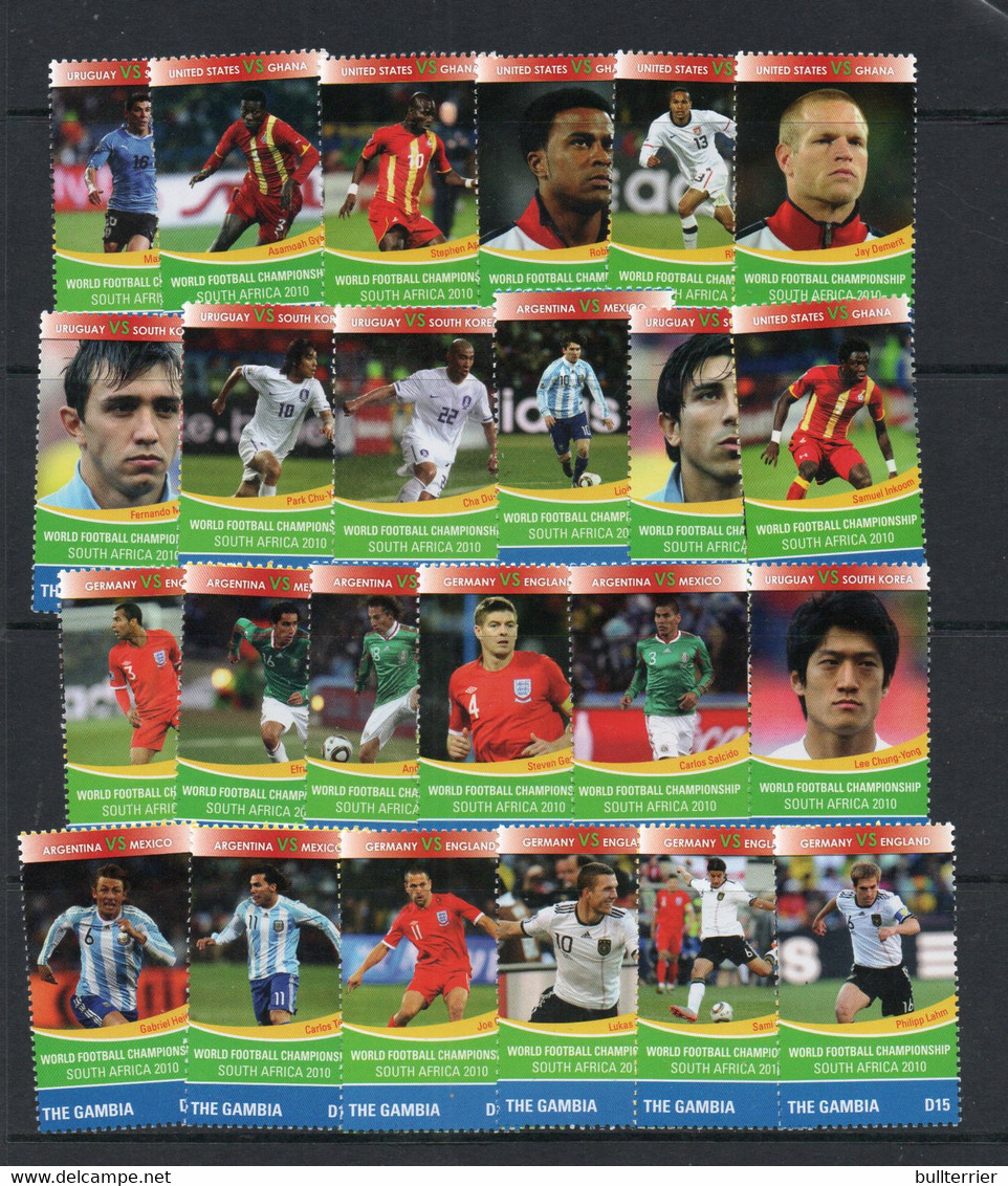 SOCCER - GAMBIA - 2010 - SOUTH WORLD CUP  2ND  SERIES SET OF 24 MINT NEVER HINGED, - 2010 – South Africa