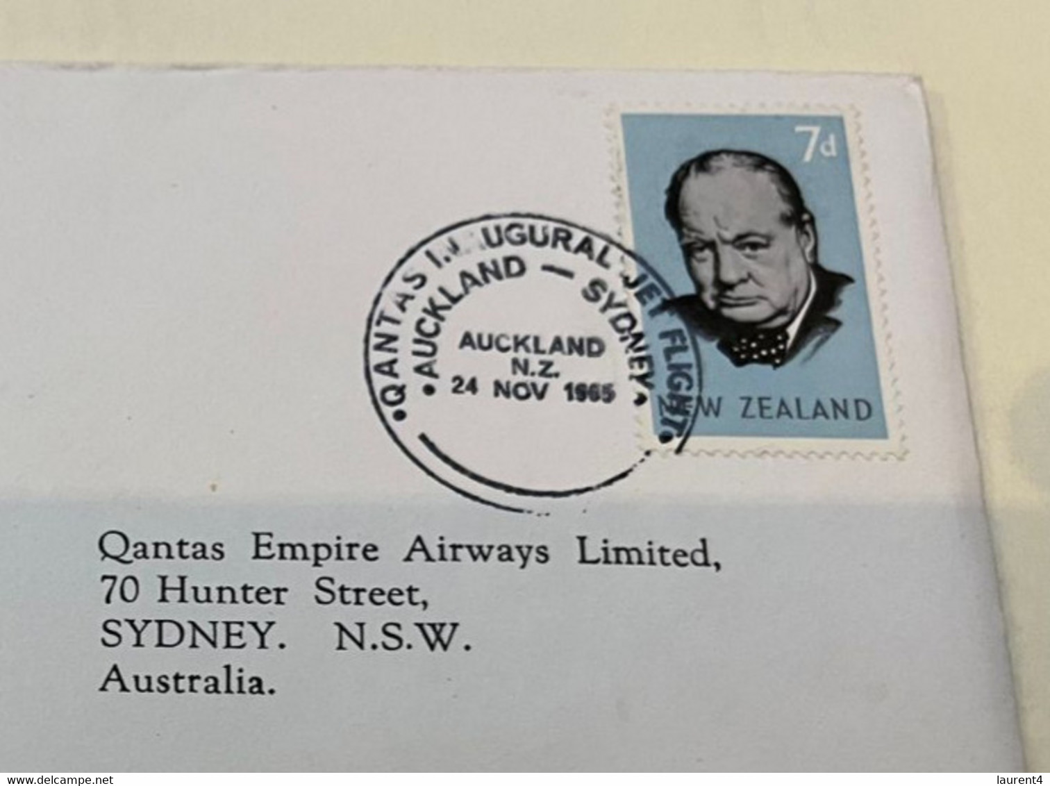 (1 K 17) Australia - Auckland To Sydney QANTAS (airways) 707 V-Jet First Flight FDC Cover - 1965 - Erst- U. Sonderflugbriefe