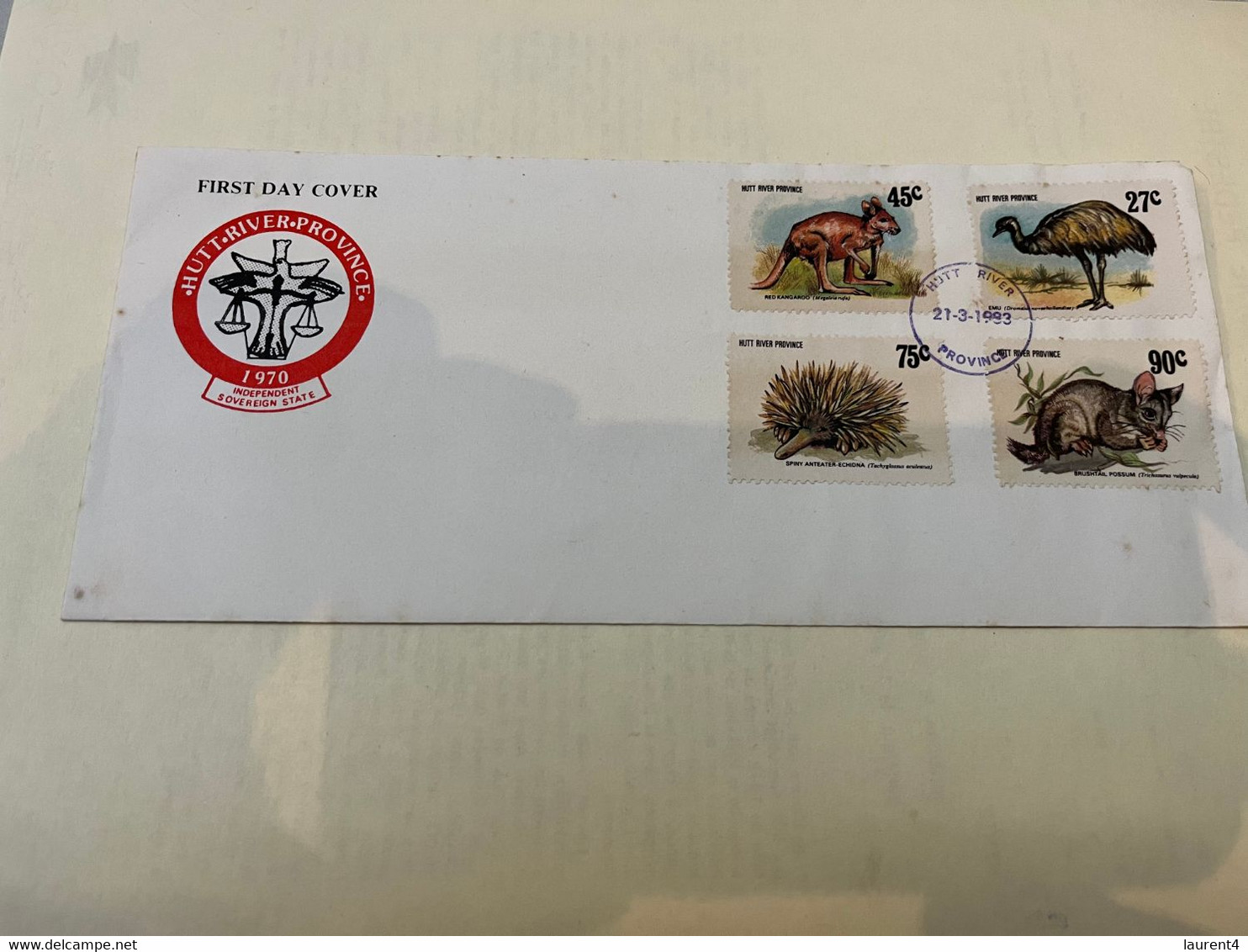 (1 K 17) Australia -  From HUTT River Province FDC - 1993 (Australian Bush Animals Set Of 4 Stamps) - Cinderellas