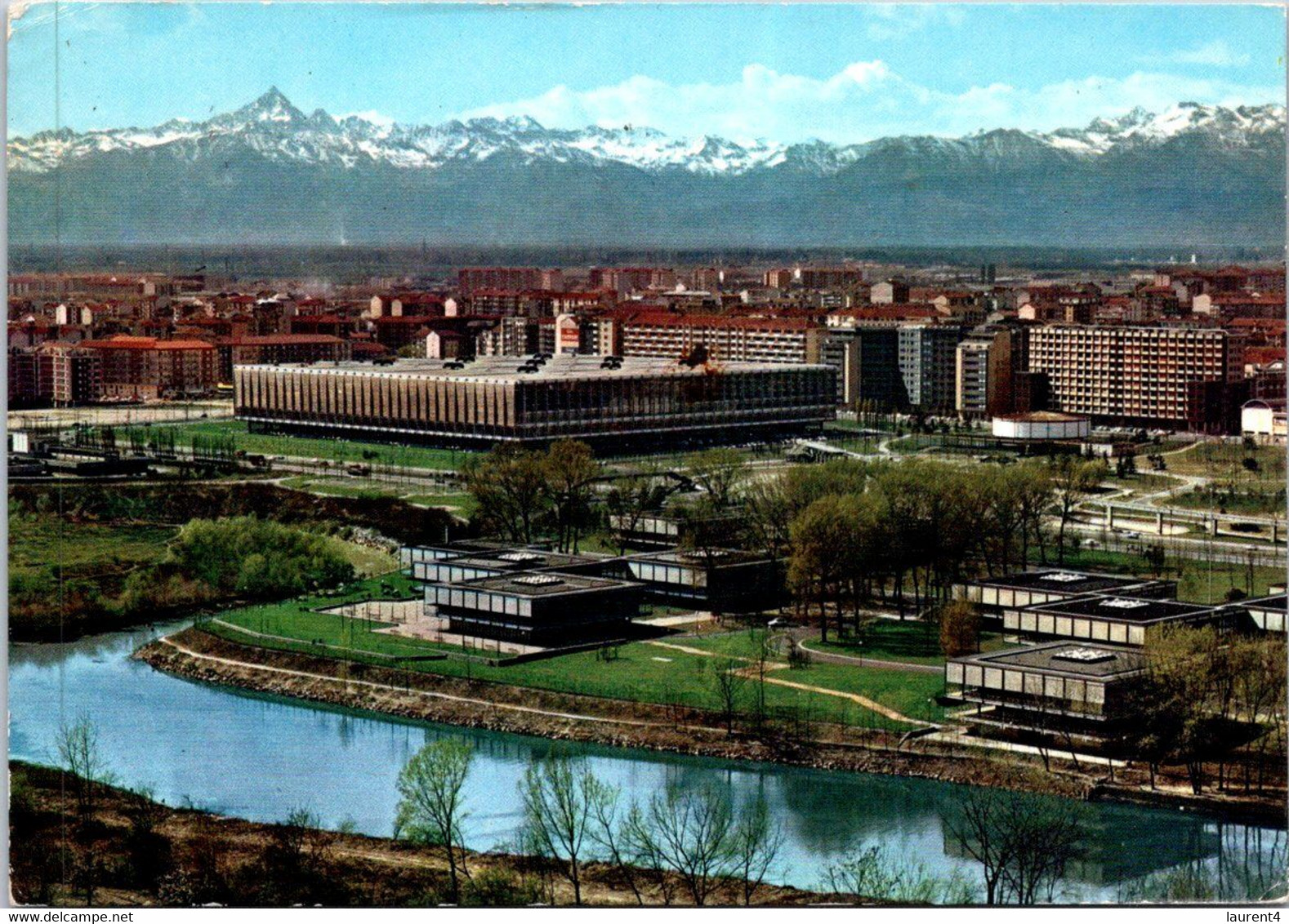 (1 K 20) Italy - B.I.T Centre In Torino  (posted To France Without Postmark) - Fiume Po